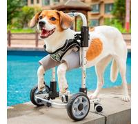 Generico Sedia a rotelle Regolabile per Cani per Zampe Anteriori - Carrello Leggero a 4 Ruote per Animali Domestici, ausilio alla Mobilità per Arti Anteriori deboli, Ideale per Cani Che Necessitano d