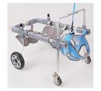 Generico Sedia a rotelle Regolabile per Zampe Posteriori per Cani - Ausilio per la Mobilità a 4 Ruote per Cani disabili - Attrezzatura riabilitativa di Piccole Dimensioni per Un Supporto Migliorato a