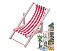 Generico sedia a sdraio, sedia a sdraio,Prop per sedia da spiaggia pieghevole - Modello di poltrona lounge, sedia giocattolo per la decorazione del giardino della scrivania di casa, per