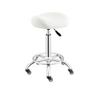 Generico Sedia A Sella Con Ruote Silenziose, Sedia Con Sedile Regolabile In Pelle PU For Massaggi Da Ufficio In Laboratorio Di Disegno Da Cucina(Color2)