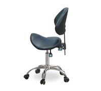 Generico Sedia A Sella Ergonomica, Sgabello Da Bar In Spugna Ad Alta Densità, Sgabello Da Salone Girevole Con Schienale, Sedile Allargato, Capacità Di Peso: 165 Libbre(Black)