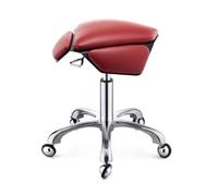 Generico Sedia A Sella For La Casa Con Ruote, Sgabello A Sella Ergonomico, Superficie Del Sedile Trapezoidale, Può Essere Regolata Entro 43-57 Cm, For Salone Di Bellezza(Red)