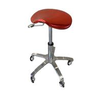 Generico Sedia A Sella, Sgabello Ergonomico A Sella,sgabello Girevole A Specchio,ruote Girevoli A 360° E Anti-impigliamento Dei Capelli For Casa,ufficio,salone, Negozio(Red)