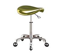 Generico Sedia A Sella, Sgabello Ergonomico Con Ruote, Sgabello Girevole A Specchio, Nessun Groviglio Di Capelli E Altezza Regolabile For Casa, Ufficio, Salone, Negozio(Gold)