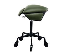 Generico Sedia A Sella Trapezoidale Con Ruote, Sgabello A Sella Ergonomico Con Rotelle, Può Essere Regolato Entro 43-57 Cm, For Salone Di Bellezza, Ufficio, Casa(Green)