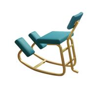 Generico Sedia angolata, sgabello ergonomico for inginocchiarsi con supporto i fianchi, sgabello for computer con buona postura, correzione ortopedica(Blue,85x45x78cm-Gold)