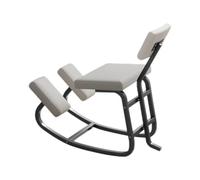 Generico Sedia angolata, sgabello ergonomico for inginocchiarsi con supporto i fianchi, sgabello for computer con buona postura, correzione ortopedica(White,85x45x78cm-Black)