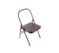 Generico Sedia ausiliaria pieghevole yoga, sedia supporto esercizi portatile, schienale con supporto a doppia trave, for stretching e inversione(Brown)