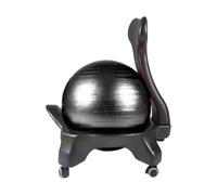 Generico Sedia Balance Ball Con Ruote E Supporto For La Schiena
