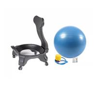 Generico Sedia Balance Ball Con Ruote E Supporto For La Schiena | Sedia a sfera for esercizi con seduta attiva ergonomica gonfiabile con pompa ad aria(Color6)