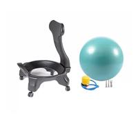 Generico Sedia Balance Ball Con Ruote E Supporto For La Schiena | Sedia a sfera for esercizi con seduta attiva ergonomica gonfiabile con pompa ad aria(Color5)