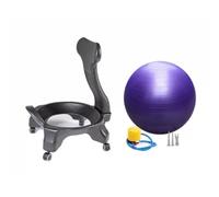 Generico Sedia Balance Ball Con Ruote E Supporto For La Schiena | Sedia a sfera for esercizi con seduta attiva ergonomica gonfiabile con pompa ad aria(Color3)