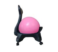 Generico Sedia Balance Ball Con Ruote E Supporto For La Schiena | Sedia con palla da yoga con base stabile, for persone pesanti(Color1)