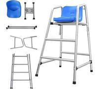 Generico Sedia da Bagnino di Sicurezza per Piscina con scaletta e Parasole - Ideale per parchi Acquatici, Maggiore sorveglianza e visibilità del Bagnino, Design Durevole per la Massima Sicurezza