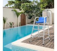 Generico Sedia da Bagnino in Acciaio Inossidabile Resistente per Piscine e parchi Acquatici, Sedile di osservazione Esterno Durevole, Attrezzatura di Sicurezza Essenziale per Il Salvataggio e la sicu