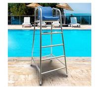 Generico Sedia da Bagnino in Acciaio Inox per Piscine | Torre di avvistamento Resistente per Interni/Esterni | Piattaforma di Sicurezza Essenziale per la sorveglianza acquatica e Il Salvataggio