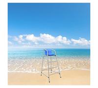 Generico Sedia da Bagnino Portatile e Staccabile in Metallo con Seduta in ABS e Ganci - Design Robusto e Leggero per la Sicurezza in Piscina, Lago, Spiaggia e Patio - Ideale per bagnini ed Eventi all