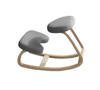 Generico Sedia da meditazione for ufficio, cuscino in lino e legno, sedia ergonomica for inginocchiarsi in ufficio, struttura in legno, trattamento for il mal di schiena(Style 1)