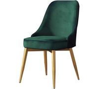 Generico Sedia da pranzo in morbido velluto con schienale, for computer, nail art, trucco, negoziare, balcone, banchetto, tempo libero(Pink,Black legs)