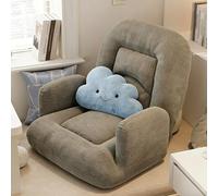 Generico Sedia Da Terra Pieghevole, Sedie Da Meditazione Con Schienale Regolabile E Fodere In Velluto A Coste For Leggere, Guardare Film