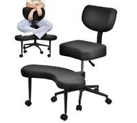 Generico Sedia Da Ufficio Con Gambe Incrociate, Girevole A 360°, Sedia Da Scrivania Incrociata Con Altezza Regolabile, Sedias Da Meditazione Per ADHD Con Supporto Lombare Per Yoga E Ufficio Domestico