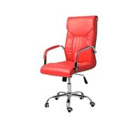 Generico Sedia Da Ufficio Ergonomica Con Schienale A Forma Di S, Sedia Da Computer Con Modalità A Dondolo, Altezza Regolabile For La Camera Da Letto Di Casa(Red)