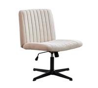 Generico Sedia Da Ufficio Ergonomica For Computer, Comoda Sedia Da Toeletta Senza Braccioli, Regolabile In Altezza E Girevole A 360°, Capacità Di 200 Kg For Lo Studio Della Camera(White)