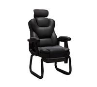 Generico Sedia Da Ufficio Ergonomica For Computer, Sedile In Pelle PU Con Schienale Alto, Con Poggiatesta E Poggiapiedi Allungabile, Capacità Di 300 Kg For Lo Studio Della Camera(Black)