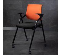 Generico Sedia da Ufficio ergonomica Pieghevole in Rete con Ruote, Comoda Seduta Portatile per casa, Scuola e Allenamento, Ideale per Una Maggiore Mobilità e Supporto