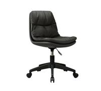 Generico Sedia Da Ufficio Ergonomica, Sedia Da Scrivania For Computer Con Ruote, Paraurti A Gas A Tre Stadi, Altezza Regolabile: 40-50 Cm, For Piccoli Spazi In Ufficio(Black)