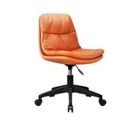 Generico Sedia Da Ufficio Ergonomica, Sedia Da Scrivania For Computer Con Ruote, Paraurti A Gas A Tre Stadi, Altezza Regolabile: 40-50 Cm, For Piccoli Spazi In Ufficio(Orange)