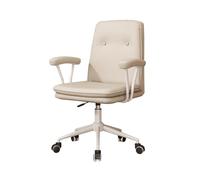 Generico Sedia Da Ufficio For Computer Con Ruote, Sedie Da Lavoro Con Schienale Alto In Pelle PU, Con Supporto Lombare E Modalità A Dondolo, Capacità Di 200 Kg For Lo Studio(Color1)