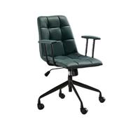 Generico Sedia Da Ufficio Girevole A 360°,sedia Da Computer Con Braccioli Fissi, Altezza Regolabile 86-92cm,capacità Di Carico Di 330 Libbre For La Camera Da Letto Casa(Green)