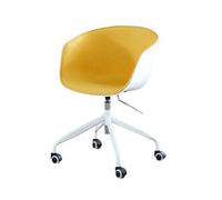 Generico Sedia Da Ufficio Girevole A 360°, Sgabello Da Studio Ergonomico, Sedia Da Computer In Plastica Con Ruote,capacità Di Carico Di 440 Libbre For La Camera Da Letto(Yellow)