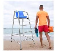 Generico Sedia di osservazione in Acciaio Inox per impianti Acquatici con Supporto per ombrellone - Ideale per la supervisione, Il monitoraggio e Il Comfort in Piscine e parchi Acquatici.