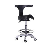 Generico Sedia ergonomica anti-fatica for impieghi gravosi, sgabello da salone regolabile, sedia con sollevamento a gas idraulico, for massaggi in centri estetici e centri benessere(Black-B)