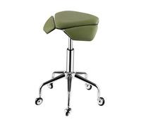 Generico Sedia Ergonomica Con Sgabello A Sella, Sgabello Da Ufficio Con Ruote, Superficie Del Sedile Trapezoidale E Regolazione In Altezza Libera Di 15 Cm,for Domestico(Green)