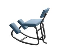 Generico Sedia ergonomica for inginocchiarsi con cuscino in schiuma spessa, sedia for inginocchiarsi con schienale imbottito, for postura e circolazione delle gambe(Blue,85x45x78cm-Black)