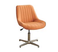 Generico Sedia For Computer Da Ufficio, Sedile Da Lavoro Ergonomico In Pelle PU, Altezza Regolabile 72-86 Cm, Capacità Di 200 Kg For Lo Studio Della Camera Da Letto Di Casa(Orange)