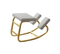 Generico Sedia Inginocchiata,Ergonomica Con Seduta Morbida E Ginocchiere,Scrivania In Ferro Con Inginocchiatoio, Migliora La Postura, For Casa E Ufficio(Gold Frame+Color 1)