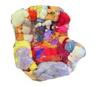 Generico Sedia Peluche,Seduta 2 In 1 Impermeabile A Sacco Fagioli - Sedia Trasparente A Sacco Fagioli Peluche Per Appartamento Soggiorno Camera Giochi Dormitorio Asilo Angolo Lettura Interni