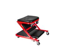 Generico Sedia Pieghevole A Z con Ruote, Seduta A Basso Profilo, capacità 300 Libbre, 2 in 1, for Officina, Riparazione Auto