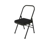 Generico Sedia pieghevole con schienale, supporto a doppia trave trasversale, sedia ausiliaria yoga pilates, for alleviare il mal schiena e allenarsi forza(Color 3,45x48x82.5cm)