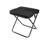 Generico Sedia pieghevole da campeggio for esterni, sgabello portatile for zaino for pesca e picnic, poggiapiedi for escursioni viaggi(Black S)