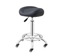Generico Sedia regolabile con rotelle idrauliche, sgabello ergonomico oscillante con ruote silenziose, for dentisti, centri benessere, centri massaggi, parrucchieri(Black)