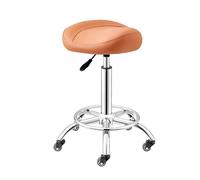 Generico Sedia regolabile con rotelle idrauliche, sgabello ergonomico oscillante con ruote silenziose, for dentisti, centri benessere, centri massaggi, parrucchieri(Orange)