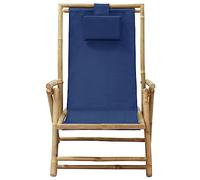 Generico Sedia Relax reclinabile Blu Marino in BAMB¨´ e Tessuto,Blu,7.5kg,313025