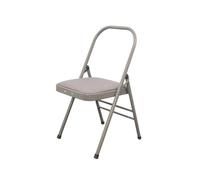 Generico Sedia yoga con supporto lombare, supporto yoga pieghevole, sedia esercizi portatile, for alleviare il mal schiena e allenamento della forza(Gray,45x48x82.5cm)