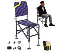 Generico Sedie da per Adulti,Altezza Regolabile Sgabello Pieghevole per Esterno | Accessori da Viaggio Ergonomici e Stabilizzati per Trekking Picnic e Relax Outdoor