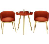 Generico Sedie da pranzo for cucina, balcone, piccolo appartamento, camera da letto d'albergo, società immobiliare, negozia tavoli e combinazioni(Orange)